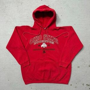 Vintage Y2k Ohio Buckeyes 2003 State Champions Hoodie Size Medium